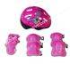 Комплект: Ролики Аctive Sport.Pink р.30-34,35-38,39-42+защита+шлем., Розовый