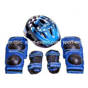 Защита Fire Blue + шлем Speed ​​(регулируемый), Blue