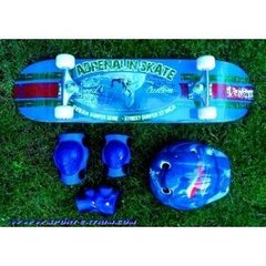 Комплект: Скейт ADRENALIN + захист + шолом, синій