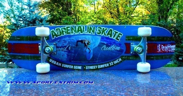 Комплект: Скейт ADRENALIN + защита + шлем, синий