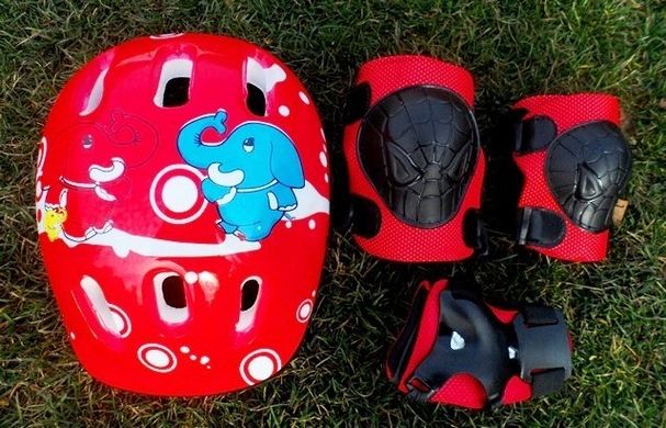 Комплект: Ролики Running Skates, Red р. 29-33 + защита + шлем., Красный