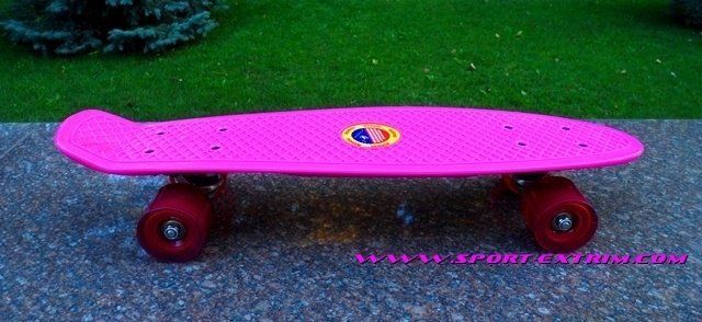 Скейтборд Penny Board, Pink, малиновый