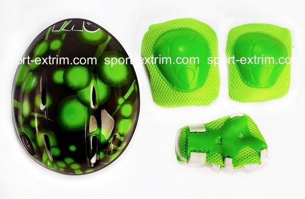 Комплект Ролики Mondays Sport Green з захистом і шоломом