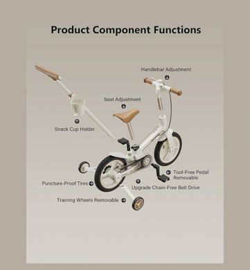 Велосипед трансформер 6in1 Strider white