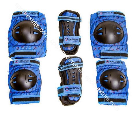 Комплект: Ролики Maraton Soft Blue + захист Fire + шолом регульований. р.25-29,30-33,34-37,38-41