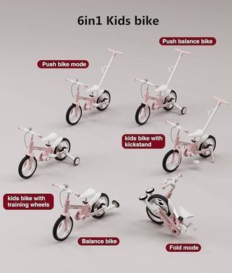 Велосипед трансформер 6in1 Strider pink